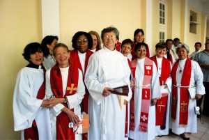 Soon-to-be consecrated Bishop Nerva Cot Aguilera, center, in 2007 Photo Credit: Episcopal Life Online