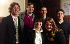 With students at the "Moving Up" ceremony for freshman at Shattuck-St Mary's, Faribault, MN
