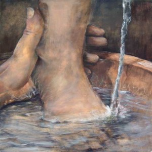 washing feet
